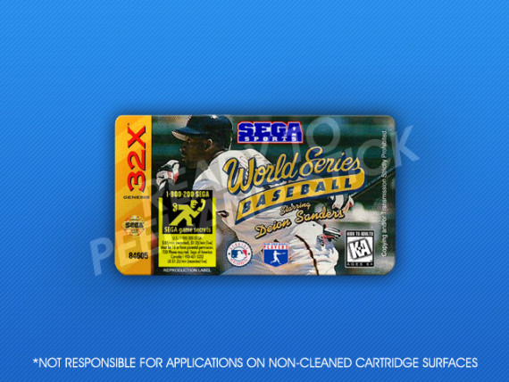 Sega 32X - World Series Baseball Starring Deion Sanders Label