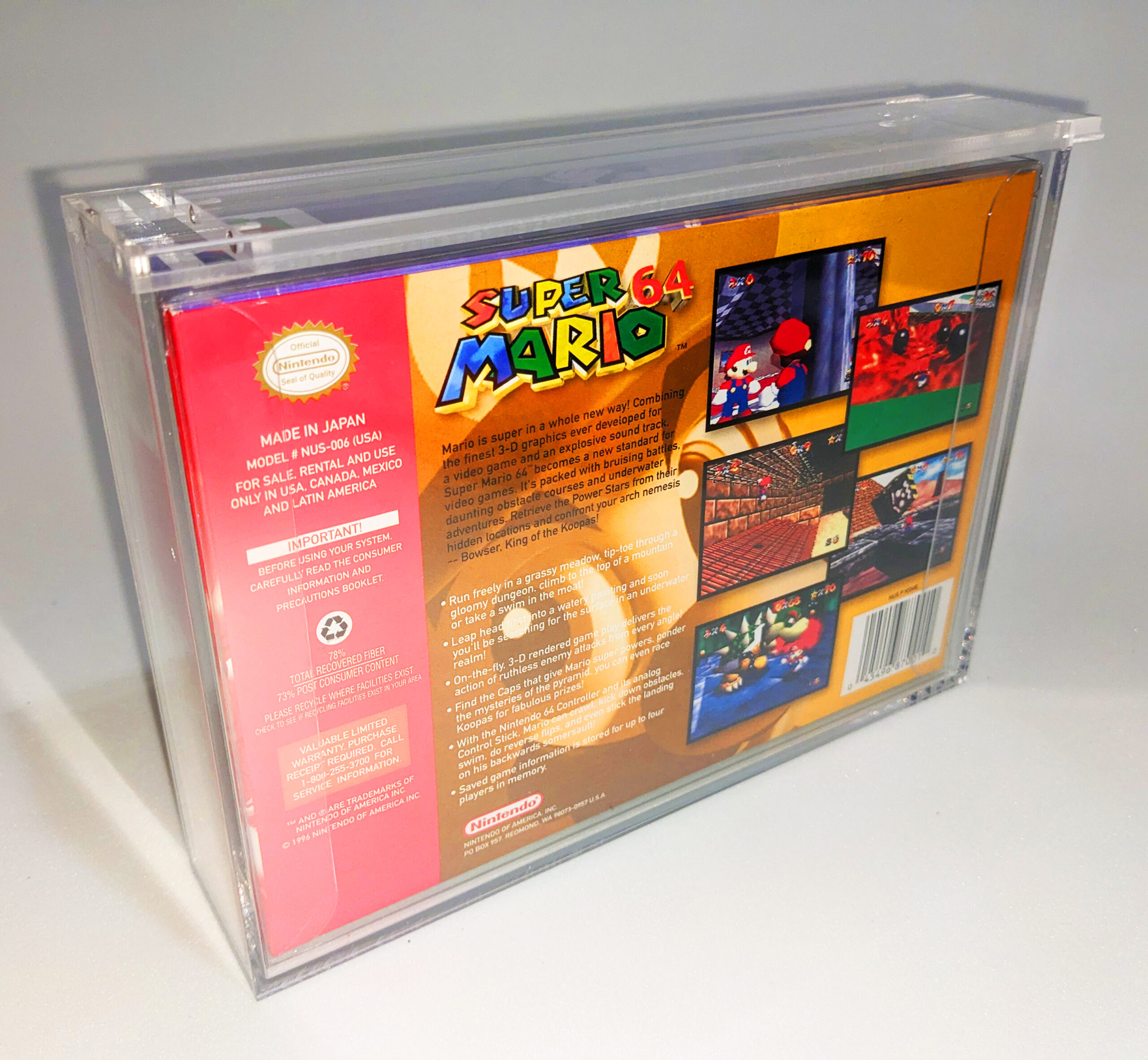 Custodia Protettiva Trasparente Per Cartucce N64 E SNES – Display Case