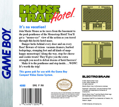 Mouse Trap Hotel Box Shot for Game Boy - GameFAQs