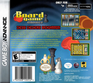 GameBoy Advance - Board Game Classics (back)
