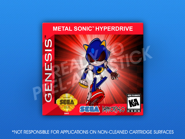  Metal Sonic Hyperdrive Megadrive Replacement Box Art Sleeves Insert Case  Only