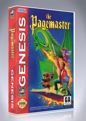 Sega Genesis - Pagemaster Custom Game Case | Retro Game Cases