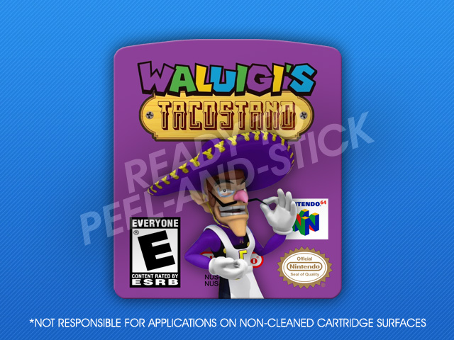 N64 - Waluigi's Taco Stand Label | Retro Game Cases