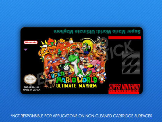 SNES - Super Mario World: Super Mario World: Ultimate Mayhem Label